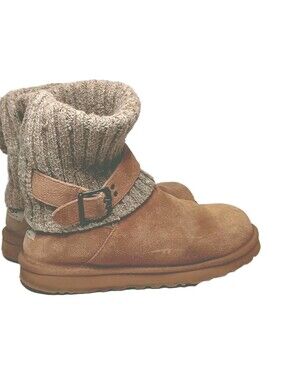 Ugg Australia Boots Wmn’s 10 Cambridge Chestnut Suede Leather Sweater Buckle